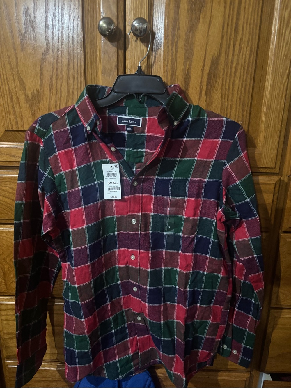 Club Room Red, Green & Navy Plaid Button-Down Shirt